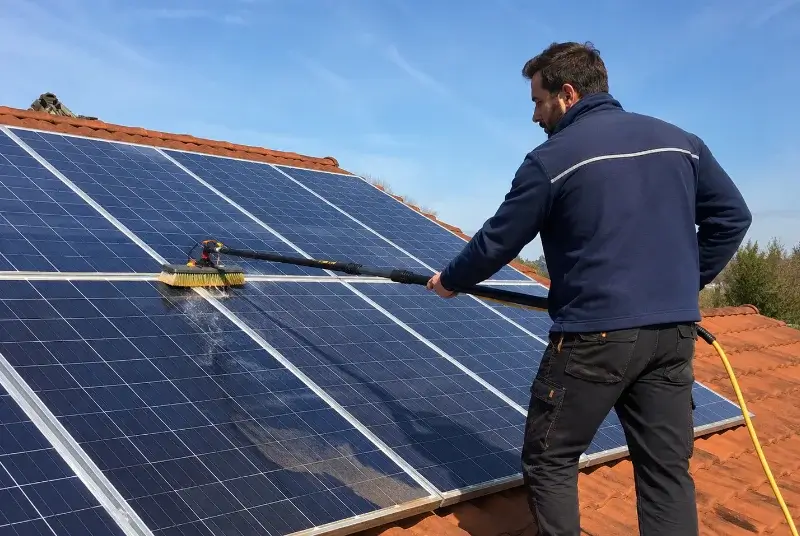 Nettoyage et entretien de panneaux solaires à Lusanger